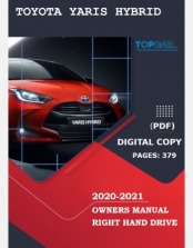 TOYOTA YARIS HYBRID 2020-2021 OWNERS MANUAL